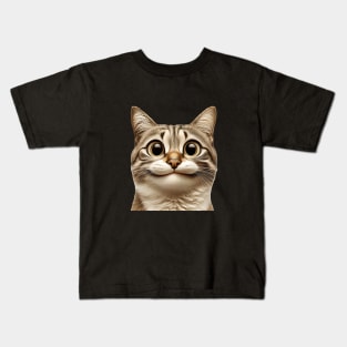 Happy cat face Kids T-Shirt